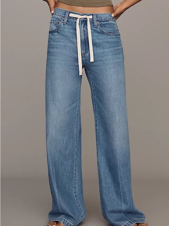 pistola Denim - Pistola Jadyn High-Rise Wide-Leg Drawstring Jeans